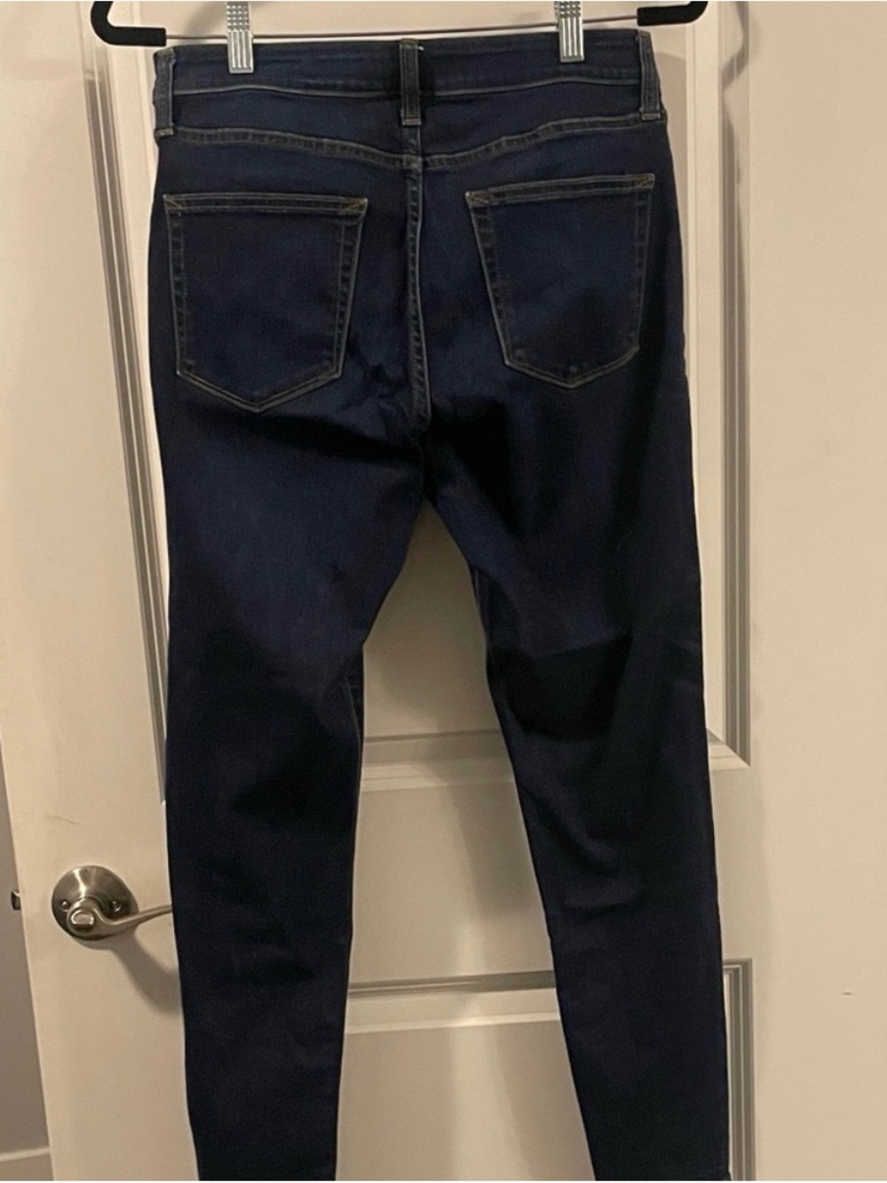 Women's Skinny Jeans Trio - Dark Blue, Medium Blue, Light Blue Distressed - Picture 9 of 11